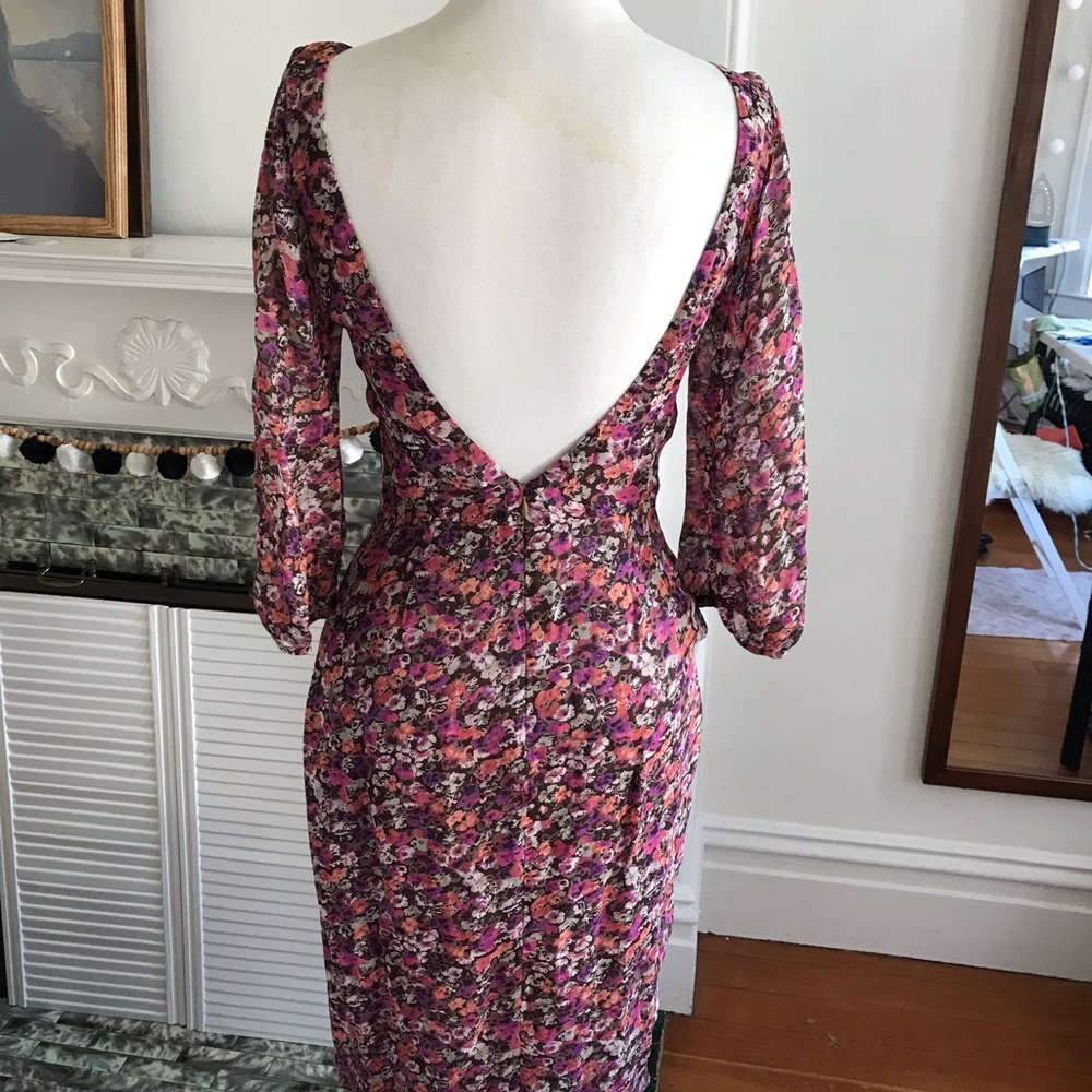 Reformation floral backless dress